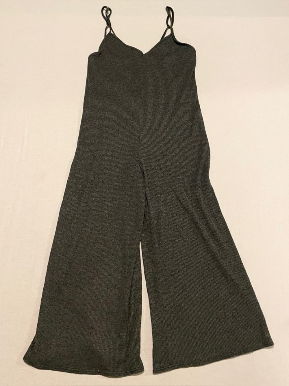 Gilly Hicks Hollister Ribbed Wide Leg Jumpsuit Gray Small